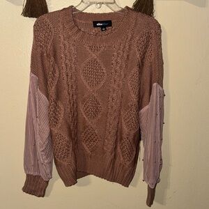 ALICE BLUE Brown Cable Knit Sweater